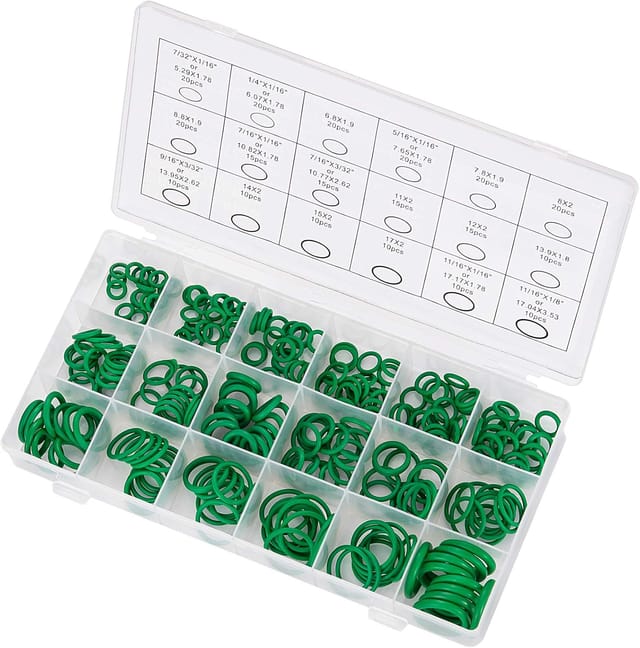 Aougo - 270-teiliges O-Ring-Set, 18 Größen, Ersatzdichtungen, hydraulische Klimaanlage, gute Abdichtung an Bewässerungsarmaturen für Türen, Fenster,