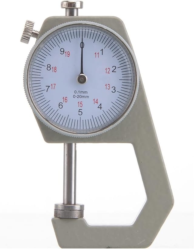 Aougo - Mechanisches Mikrometer zur Messung der Papier-/Lederdicke 0 – 20 mm