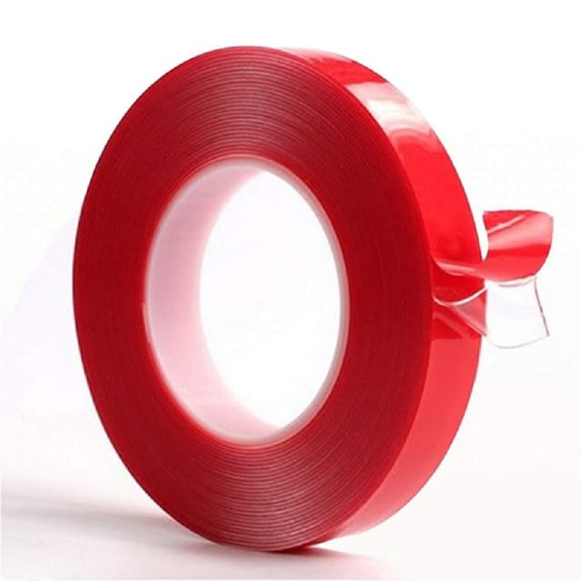 Aougo - Doppelseitiges, transparentes Acryl-Schaumklebeband, 10 m x 10 mm – wetterfester Kleber – hitzebeständig
