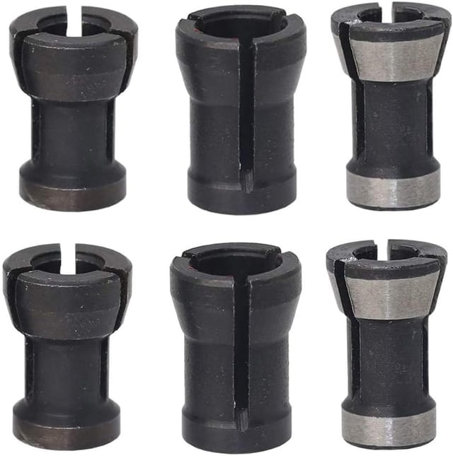 Aougo - Stück HSS-Spannfutterkopf-Fräser-Spannzangenkopf-Adapter-Konverter für Bohrer, Graviermaschine für Trimmer, elektrische