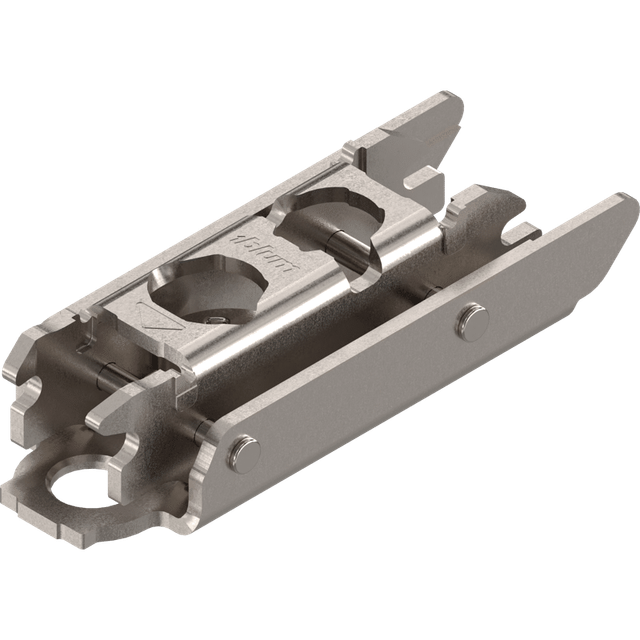 Clip Montageplatte, gerade, 3 mm, Stahl, Schrauben, hv: Exzenter, vernickelt 2 Stk - Blum