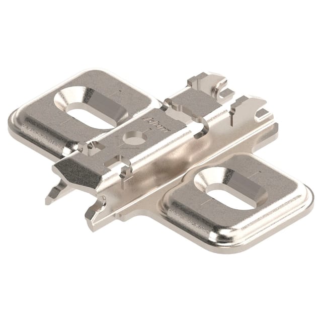 Clip Kreuzmontageplatte Langloch, Stahl, Schrauben, Distanz 0 mm - Blum