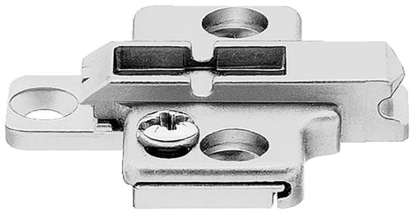 Clip Kreuz- Montageplatte Distanz 9mm, H=17,5mm, für Spax - Blum
