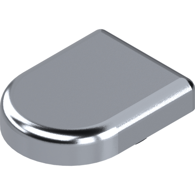 Clip top Topfabdeckung - Glastürscharnier D-Form, Kunststoff verchromt - Blum