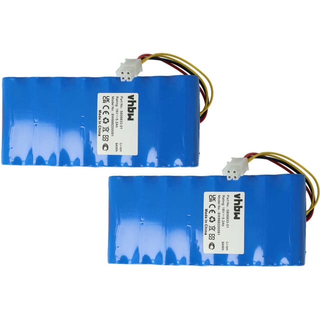 2x Akku kompatibel mit Husqvarna Automower 320, 330x (mit 2 Akkus), 320 2014, 320 2013, 330X 2013, 320 2015 (5200mAh, 18V, Li-Ion) - Vhbw