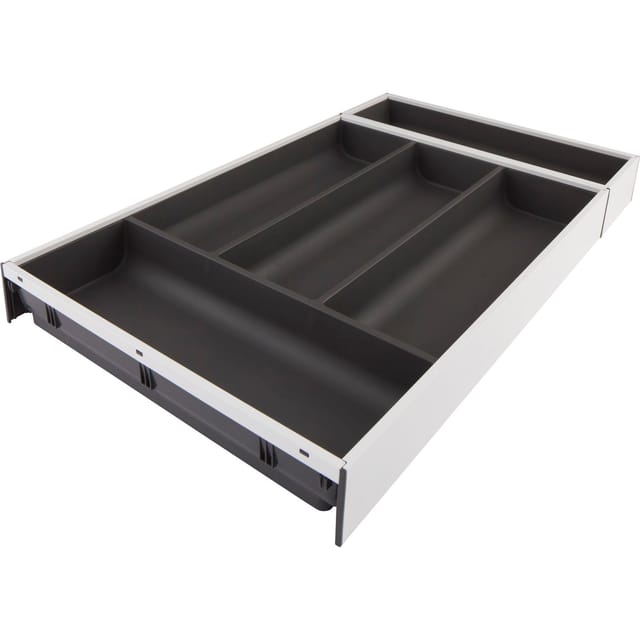 Blum - Ambia-Line Besteckkasten 524x300x50, Stahl seidenweiß oriongrau matt