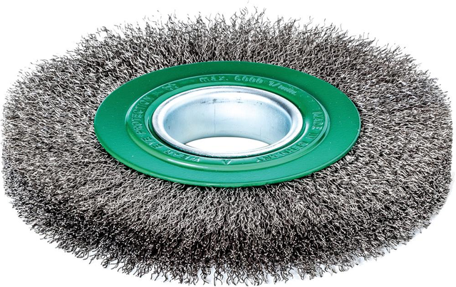 Rundbürste rostfrei 200x24/27mm,gewellt 0,3mm - Lessmann