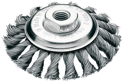 Lessmann Kegelbürste Stahldraht 115x12mm gezopft 0,5mm
