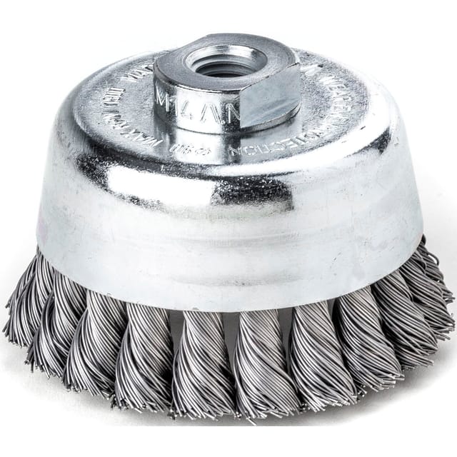 Lessmann Topfbürste Stahl M14 gezopft 80x0,5mm