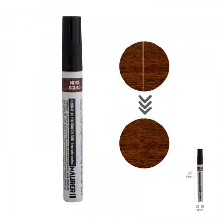 Maurer - Professioneller Holz-Retusche-Marker in dunkler Walnussfarbe