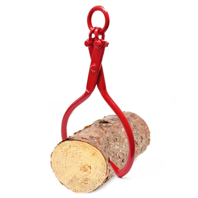Wiltec Forstzange für Baumstämme bis 635 mm, 1100 kg Zugkraft, Holzzange Hebezange Packzange mit 2 Klemmdornen
