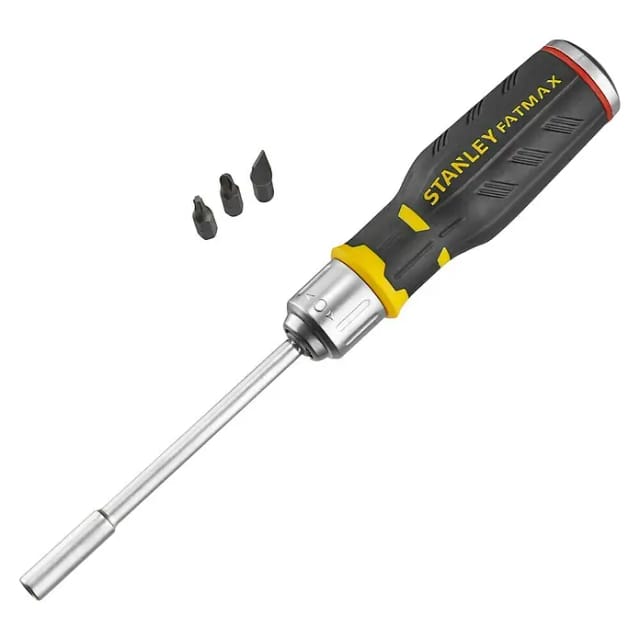 Stanley - FatMax Bit-Schraubendreher mit Ratsche, incl. 12 Bits