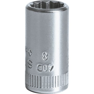 40 d 9 01030009 Doppelsechskant Steckschlüsseleinsatz 9 mm 1/4' (6.3 mm) - Stahlwille