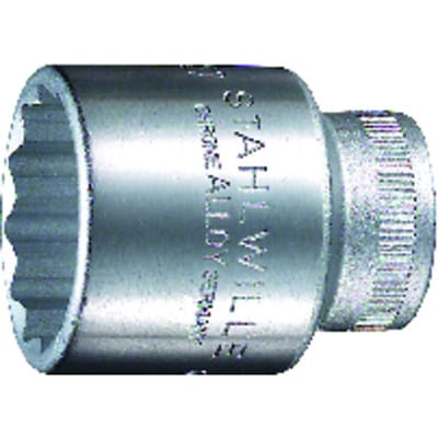 Steckschlüsseleinsatz 50 1/2 ″ 12-kant Schlüsselweite 19 mm Länge 38 mm