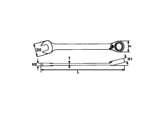 Umschalt-Ratschen-Kombischlüssel, 8mm Tengtools 600508R