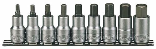 Sechskant-Steckschlüssel-Satz, 1/2, M1212, 9-teilig Tengtools 19070101