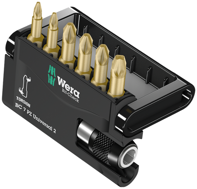 Bit-Check 7 pz Universal 2, 7-teilig - Wera