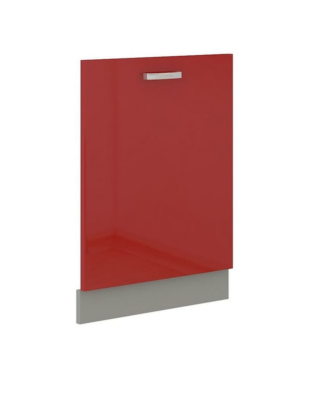 Küchen Preisbombe - Frontblende Geschirrspüler vollintegriert 60 cm Rot Hochglanz Küche Rose Bianca