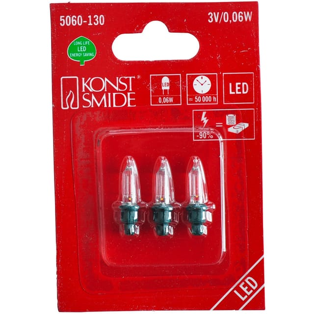 Konstsmide - 5060-130 Ersatzbirne für Lichterketten 1 St. Grüne Steckfassung 3 v Warmweiß