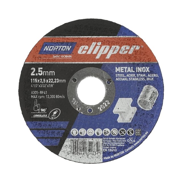 FP - Trennscheibe D115x2,5mm Typ 41 Metall-Inox Bohrung 22,23 mm