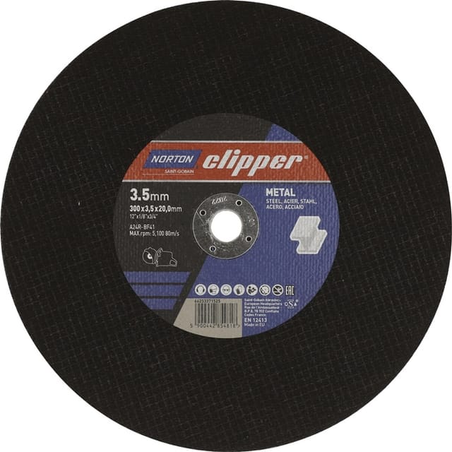 Trennscheibe D300x3,5mm Typ 41 Metall Bohrung 20 mm