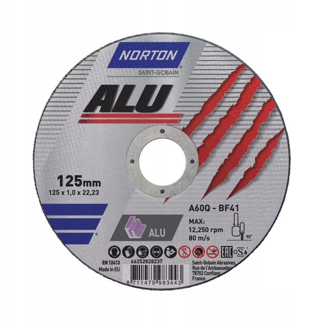 NORTON ALU 125x1 mm Aluminium-Trennscheibe