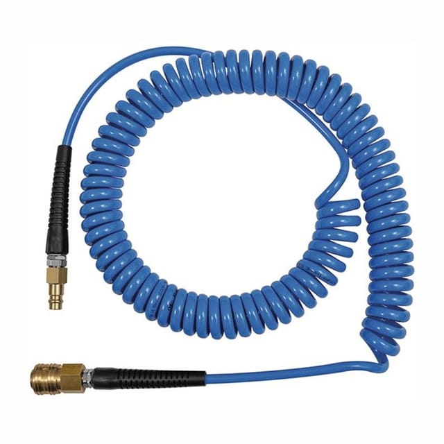 Riegler Spiralschlauch pu blau, Kupplung und Stecker nw 7,2 10x6,5 mm, 6 m