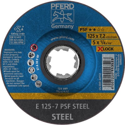 Schruppscheibe psf x-locksteel 125x7mm Pferd