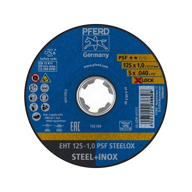 Trennscheibe psf x-lock steelox 125x1mm Pferd