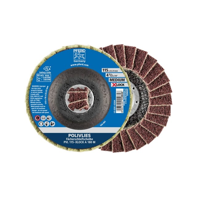 Polivliesscheibe x-lock pvl a 115mm 180 mittel Pferd