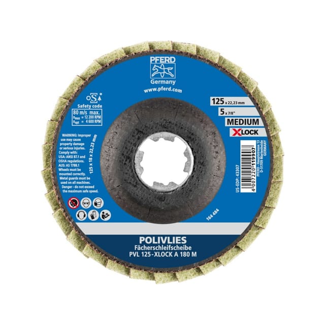 Polivliesscheibe x-lock pvl a 125mm 180 mittel Pferd