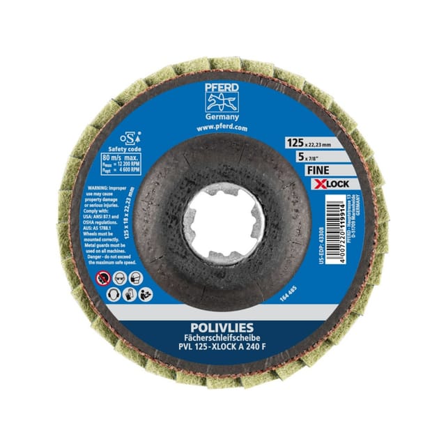 Polivliesscheibe x-lock pvl a 125mm 240 fein Pferd
