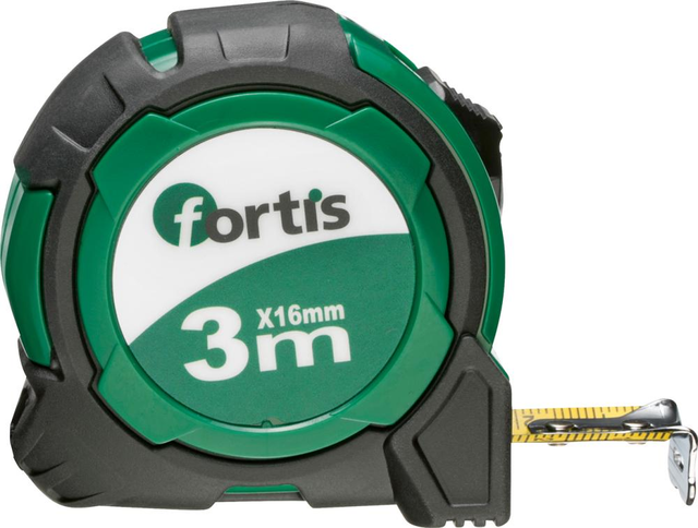 Taschenbandmaß 3mx16 mm fortis