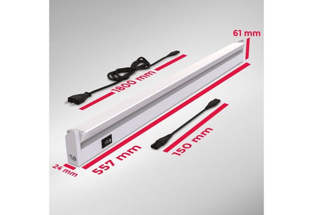 B.k.licht - Unterbauleuchte - 6,8W, 740lm, led, Stecker, erweiterbar, cct, silber