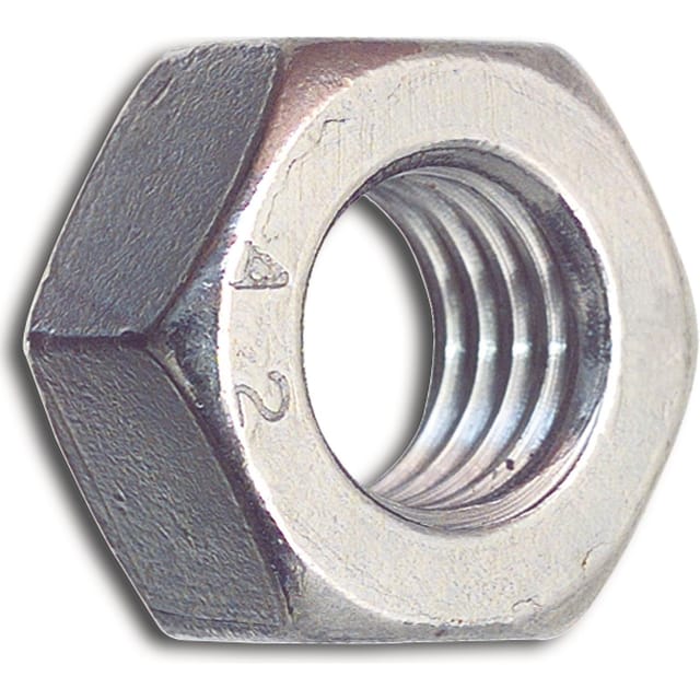 DIN934 M 3 Edelstahl A2-50 Sechskantmutter, gleitmobeschichtet transparent
