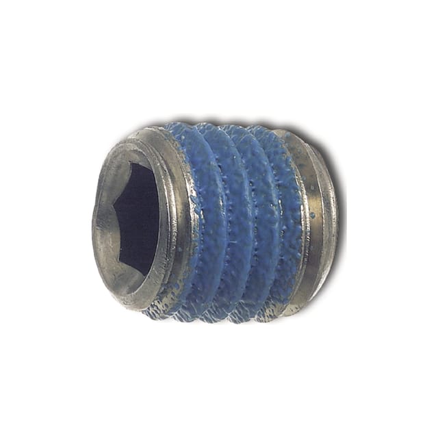 No Brand - ISO4026 m 8x 6 Edelstahl A2 mit Tuflok-rundumbeschichtung (blau) (DIN913)