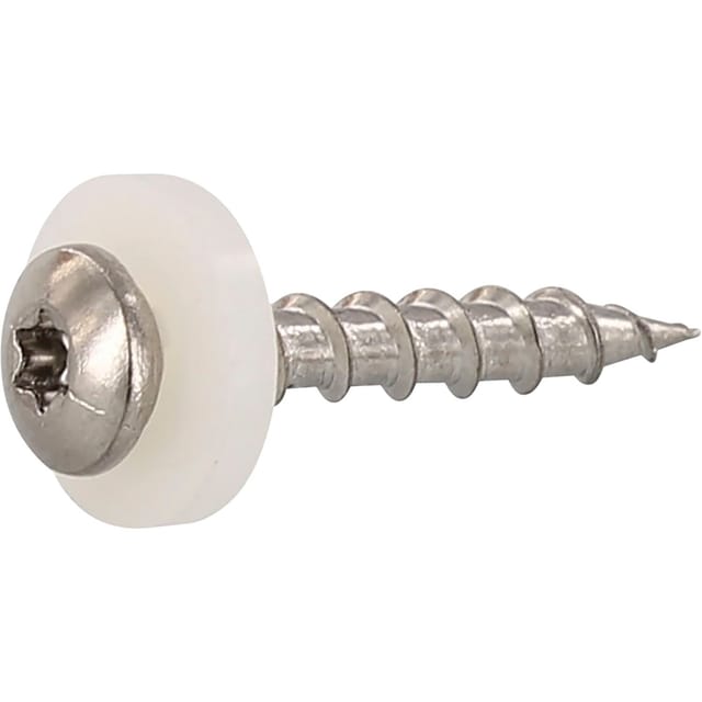 Fensterbankschraube 3.9x16 Torx 15 Edelstahl A2 mit Polyamid-Scheibe