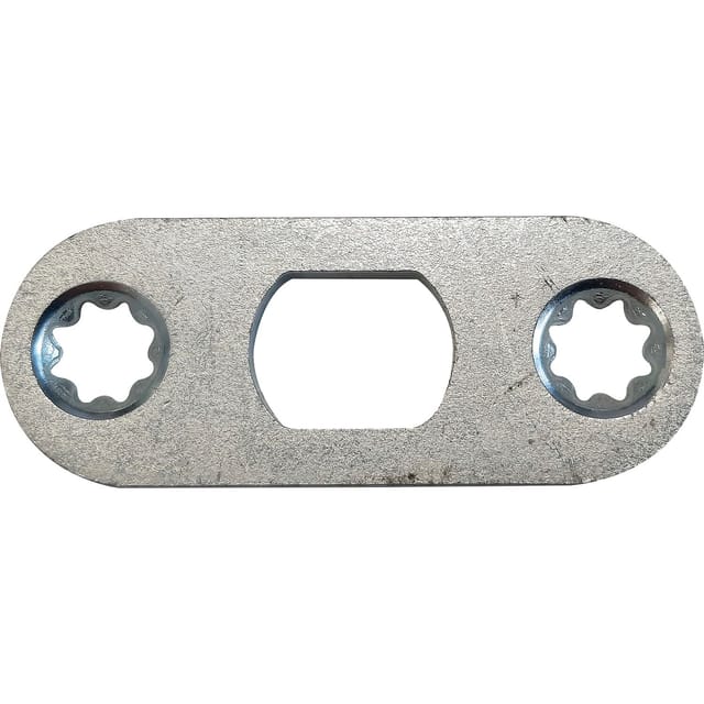 BKS - Stangenschließblech 52 x 20 x 3 mm rund, Stahl verzinkt