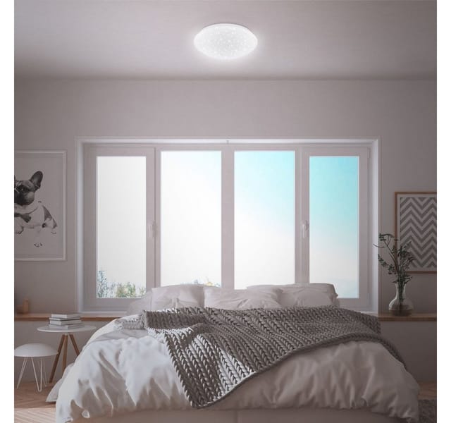 BRILONER- LED Deckenlampe mit Sternenhimmel, neutralweiße Lichtfarbe, 12W, 1300 Lumen, Lampe, LED Deckenleuchte, Wohnzimmer, Schlafzimmer,Kinderzimmer