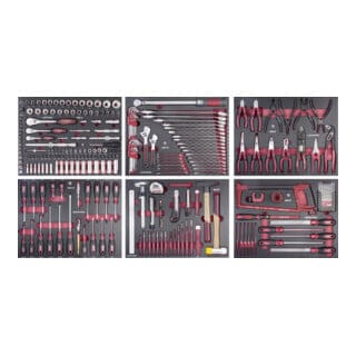 Werkzeug-Satz, EVA, 1/4"+ 3/8"+ 1/2", 280-tlg.