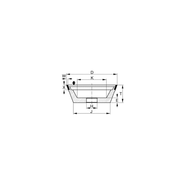 Diamant-Topf-Schleifscheibe DxTxH (mm), 100x35x20, Typ: D181 - Tyrolit
