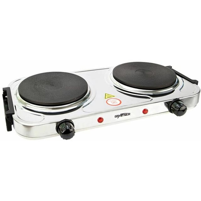Grafner - Edelstahl Doppelkochplatte Feld Herd Heizen Camping Braten Garten Touren