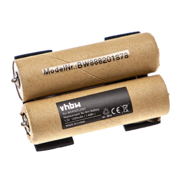 Akku kompatibel mit Panasonic ER147, ER146, ER507 Rasierer, Haarschneider (1200 mAh, 1,2 v, NiMH) - Vhbw