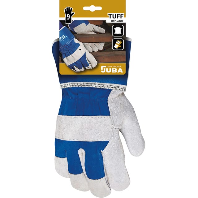 Juba - Handschuh aus Spaltleder/Rindsleder/Canvas, Größe 10