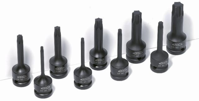 Sam Outillage - Steckschlüssel Schraubendreher 1/2 a chocs longue torx taille t30 sam - NST30