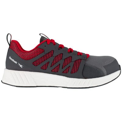 Sicherheitshalbschuh Fusion Flexweave Sport ox IB1070 S1P esd Gr.40 grau/rot/weiß - Reebok