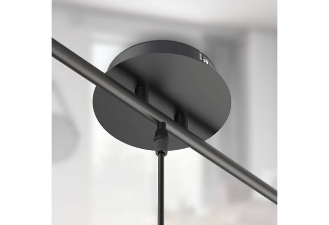 B.k.licht - Hängelampe - E27 Fassung, retro, 3-flammig, max. 60W, Drahtgestell, schwarz