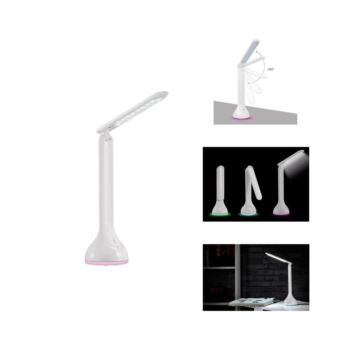 Onlight Tischleuchte Led Lampy Plus Mit Wiederaufladbarer Batterie Und Rgb-base 4w 250lm Weiß