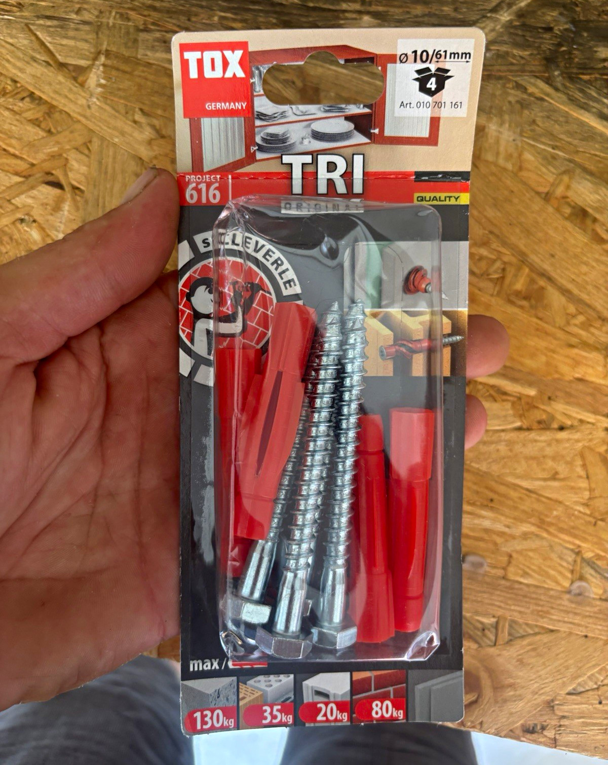 TOX TRI Dübel Set Ø10x61 mm 4 Stk galvanisiert 010 701 161 SW13 Bild 2