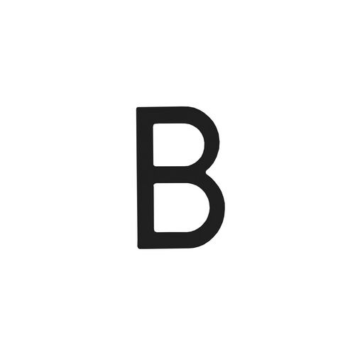 Intersteel Hausbuchstabe, Buchstabe B, mattschwarz, Stahl